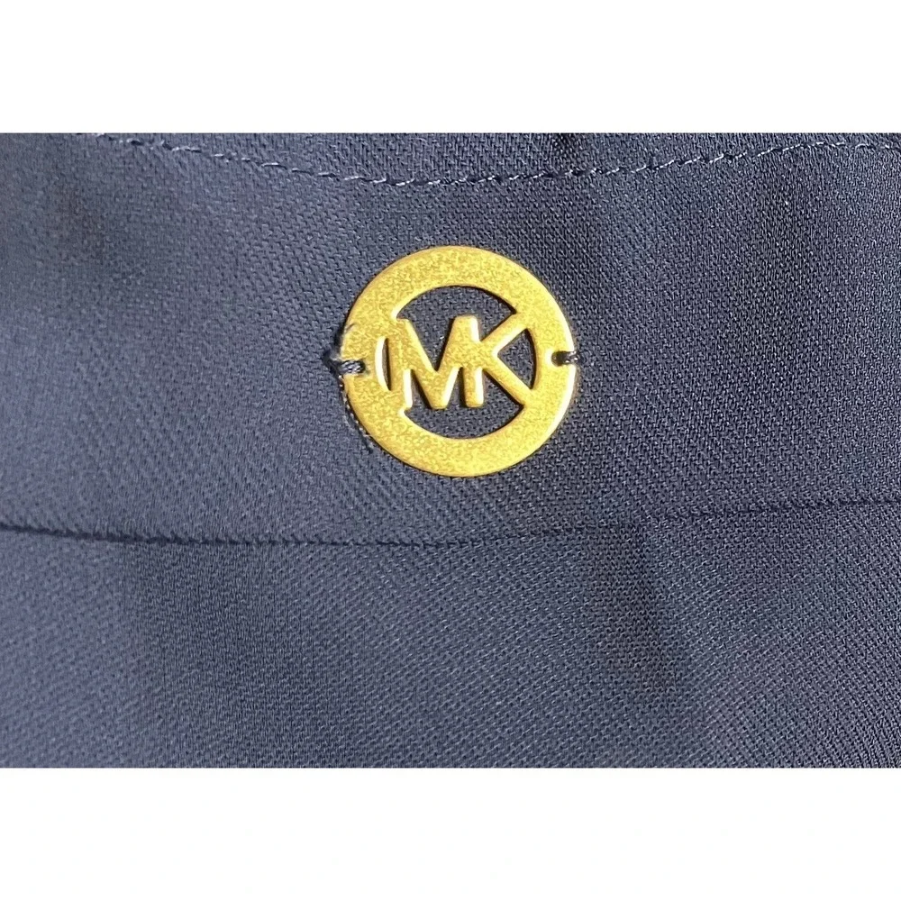 Michael Kors Layered Tank Top Womens XL Navy Blue Chiffon Hem Blouse - Picture 4 of 6